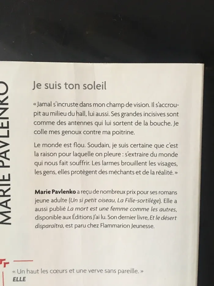 Livre Je suis ton soleil neuf - photo numéro 3