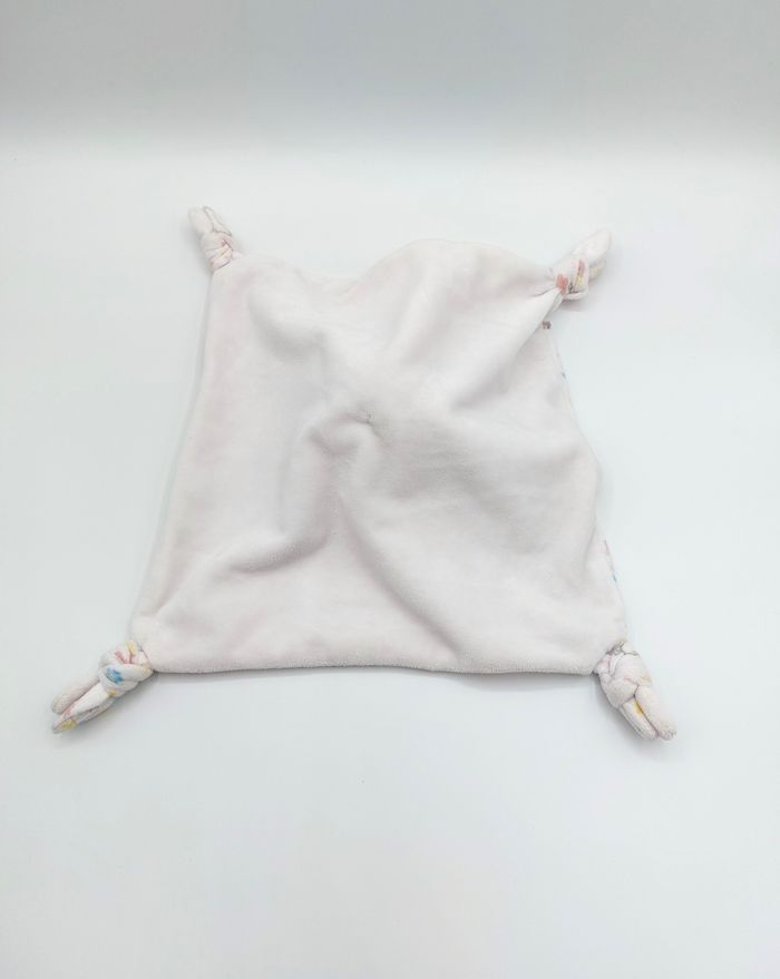 Doudou plat chat blanc rose ORCHESTRA PrinCess souris couronne jaune fleurs - a12683 - photo numéro 3