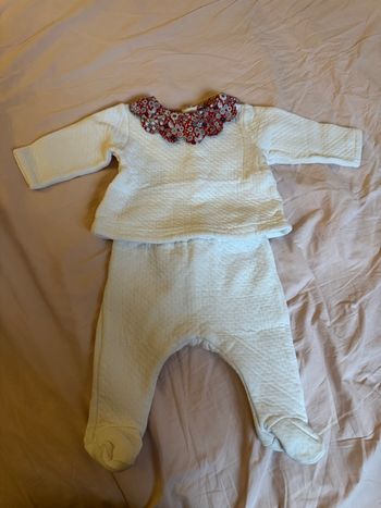 Ensemble bébé Jacadi  col Liberty 6 mois