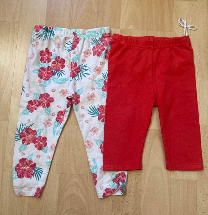 lot 2 legging fille 18 mois