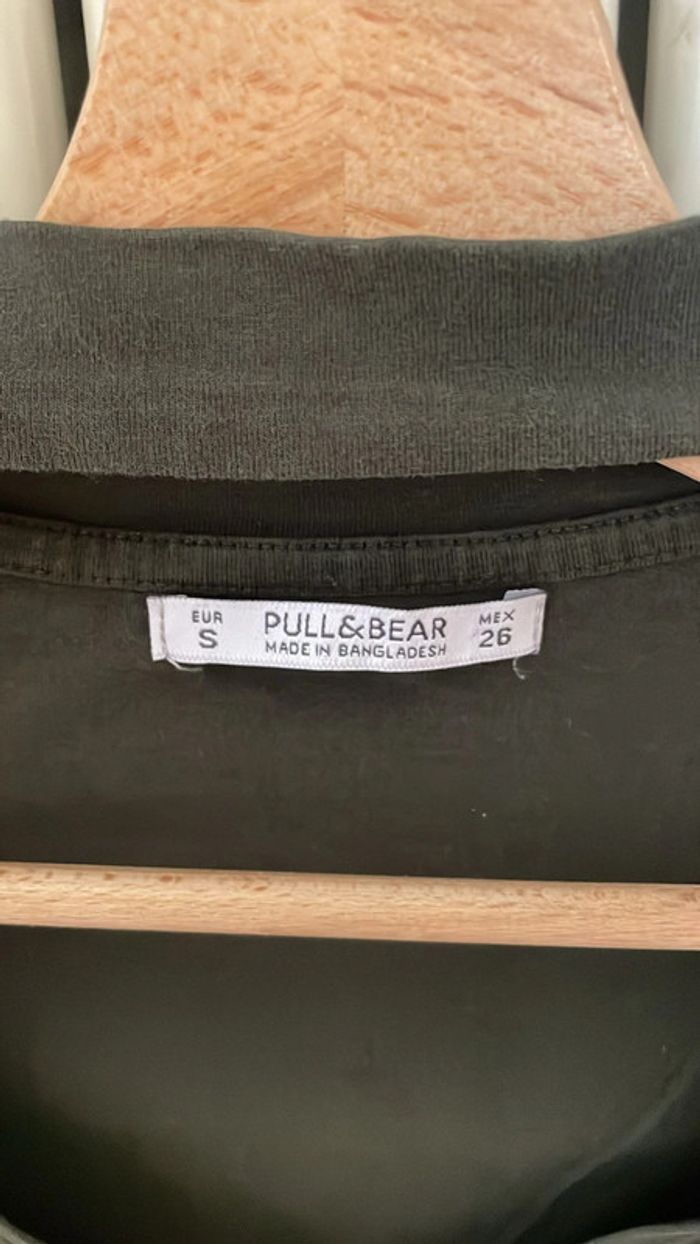 Top Pull&Bear Manches longues avec Choker Khaki - photo numéro 2