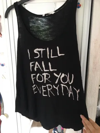 Débardeur avec inscription H&M noir