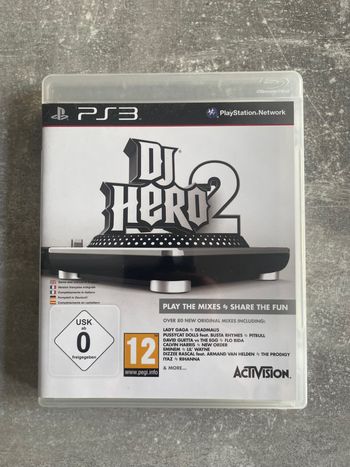 Jeu pour Sony PS3, DJ hero 2 en anglais.