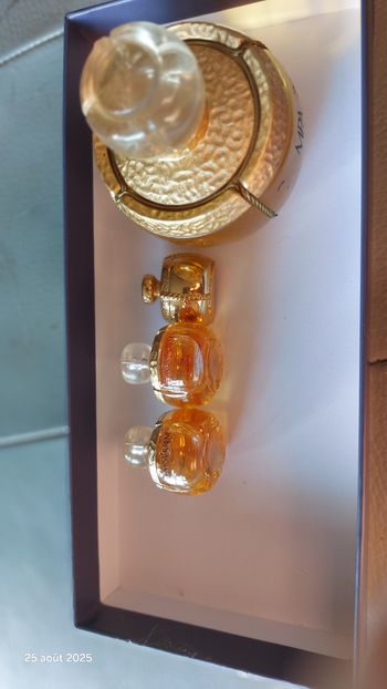 Lot flacon + 2 miniatures+ 1 pin’s Champagne ysl