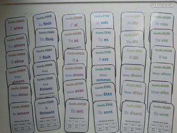 Jeu de 6 familles Conjugaison Présent