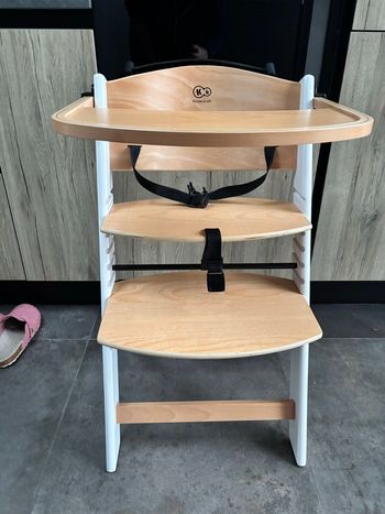 KINDERKRAFT — Chaise haute évolutive Enock White Wood