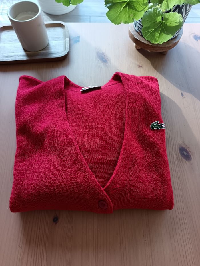 Gilet rouge lacoste