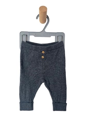 Legging gris anthracite chiné, en maille côtelée - Zara 3 mois (62cm)