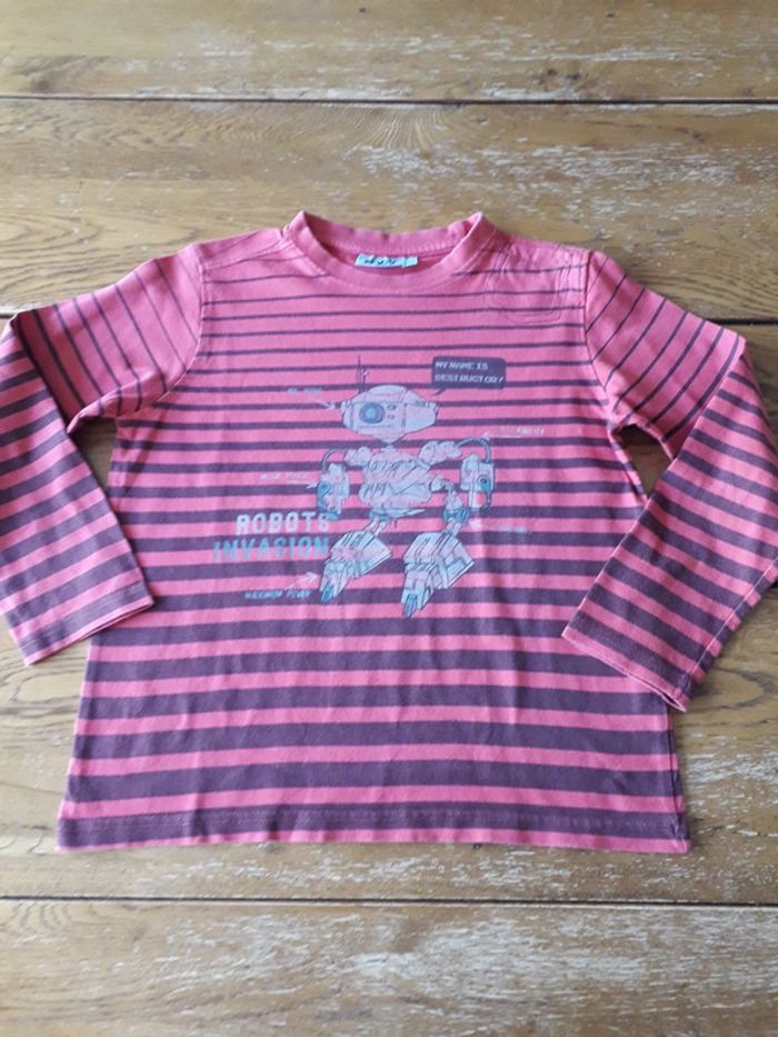 T-shirt rayé manches longues