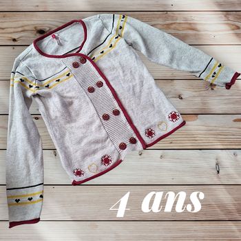 🧥🌈 Gilet multicolore Orchestra – Taille 4 ans 🌈🧥
