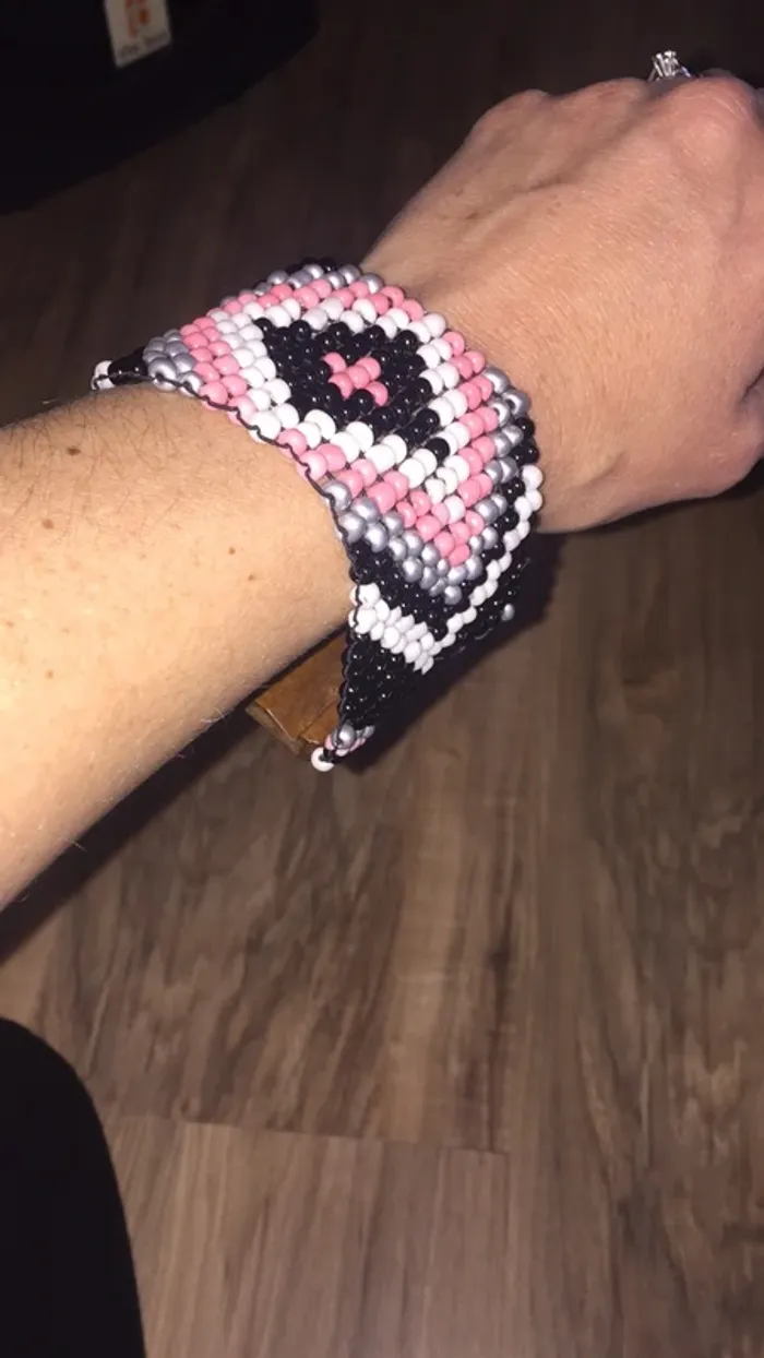 Bracelet manchette perles - photo numéro 4