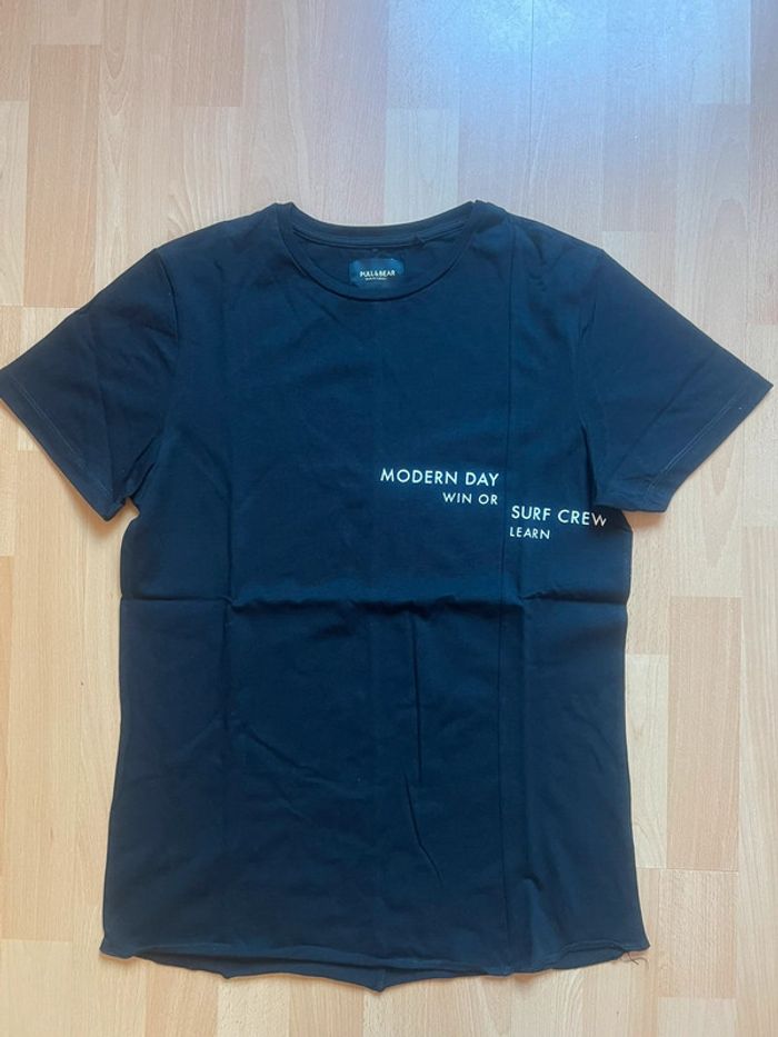 Tee-shirt homme noir Pull & Bear taille S - photo numéro 2