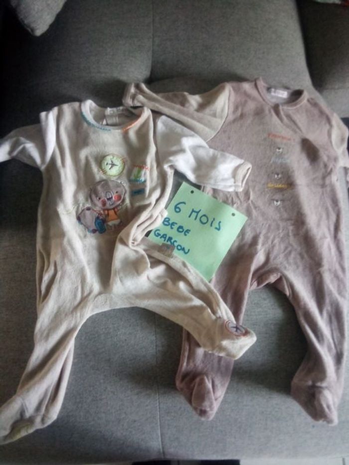 2 pyjamas bébé garçon 6 mois