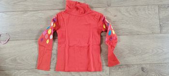 T-shirt col roulé orange Dpam - 6 ans