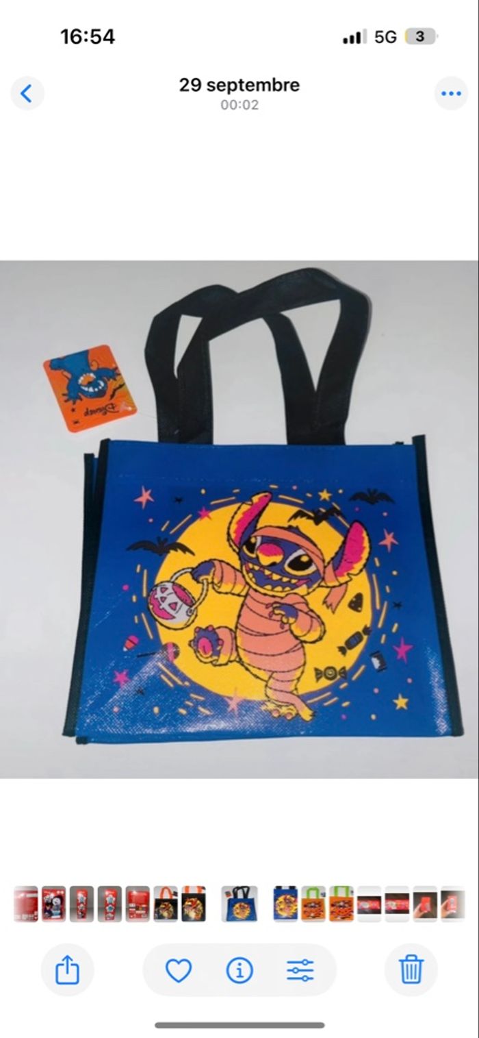 Sac à bonbons pour Halloween stitch