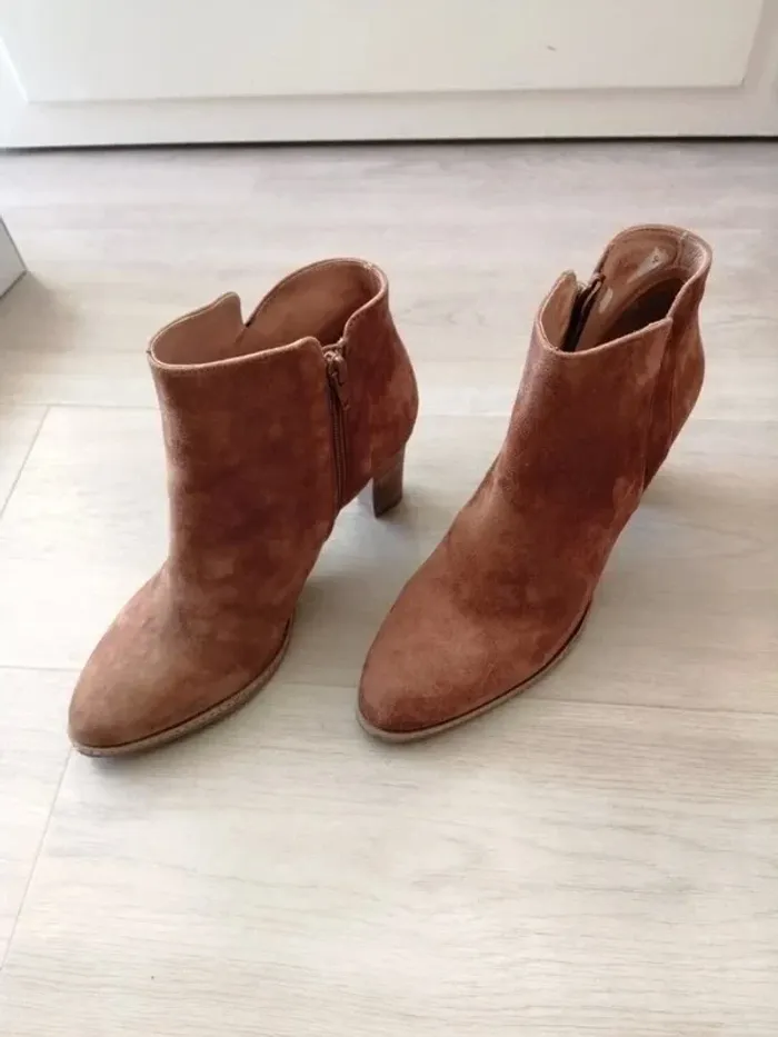 Bottines cognac/nubuck Myma - photo numéro 7