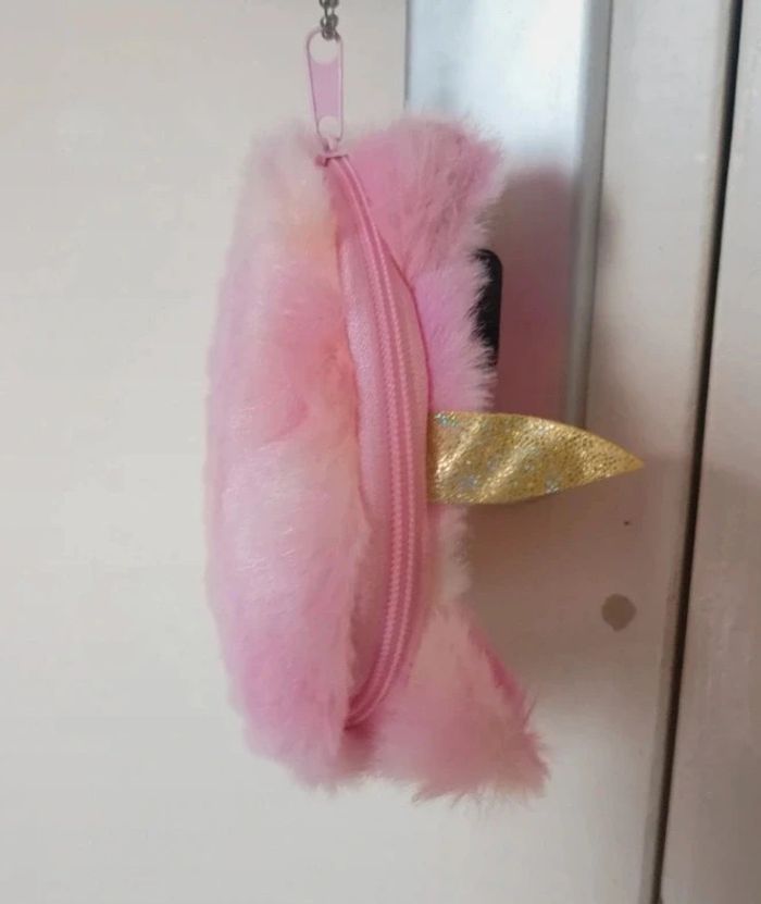Jolie porte monnaie licorne rose - photo numéro 2
