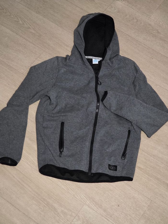 Veste grise à capuche enfant Softs - photo numéro 5