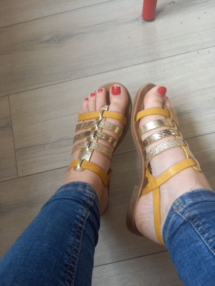 spartiate merry Scott dorée jaune - photo numéro 3