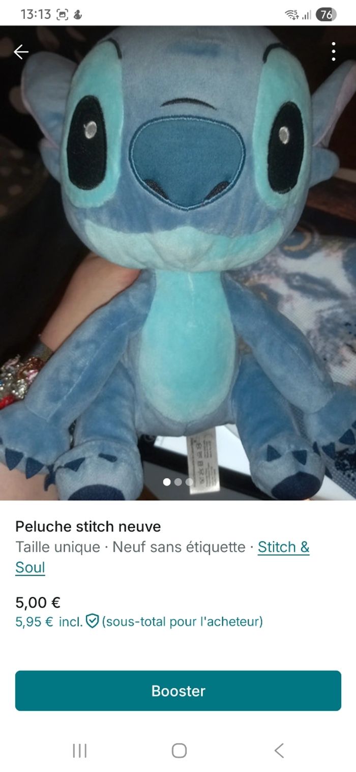 Peluche stitch neuve