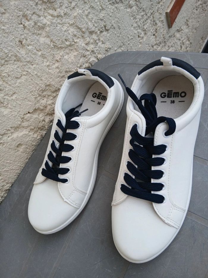 Basket Gemo - Blanche et marine - Neuf sans étiquette - Pointure 38 - photo numéro 2