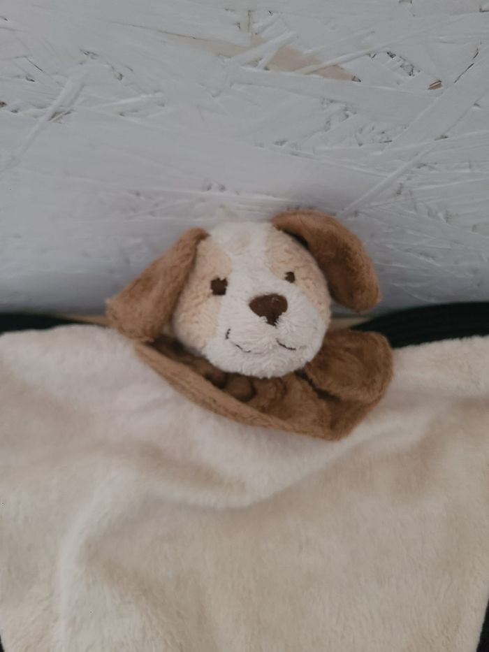 Doudou plat chien marron beige Bukowski Collerette 4 noeuds - photo numéro 2