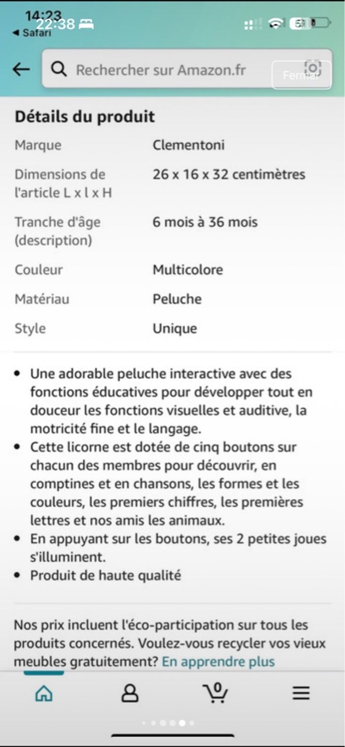 Licorne musicale clementoni - photo numéro 9