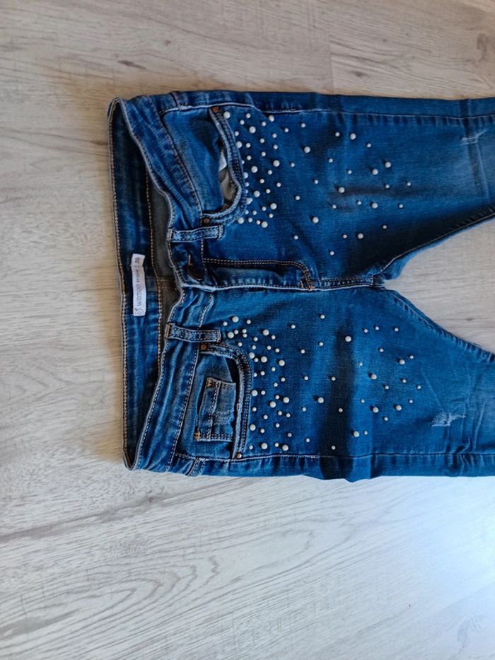 Pantalon jeans slim T36 S femme perle tbe gemo - photo numéro 7