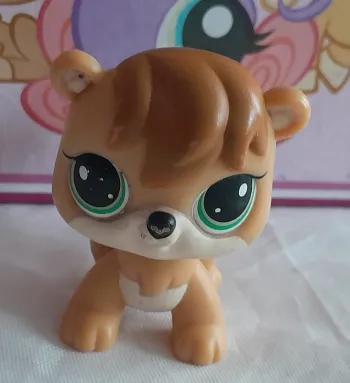 Figurine Littlest Pet Shop Écureuil marron et blanc