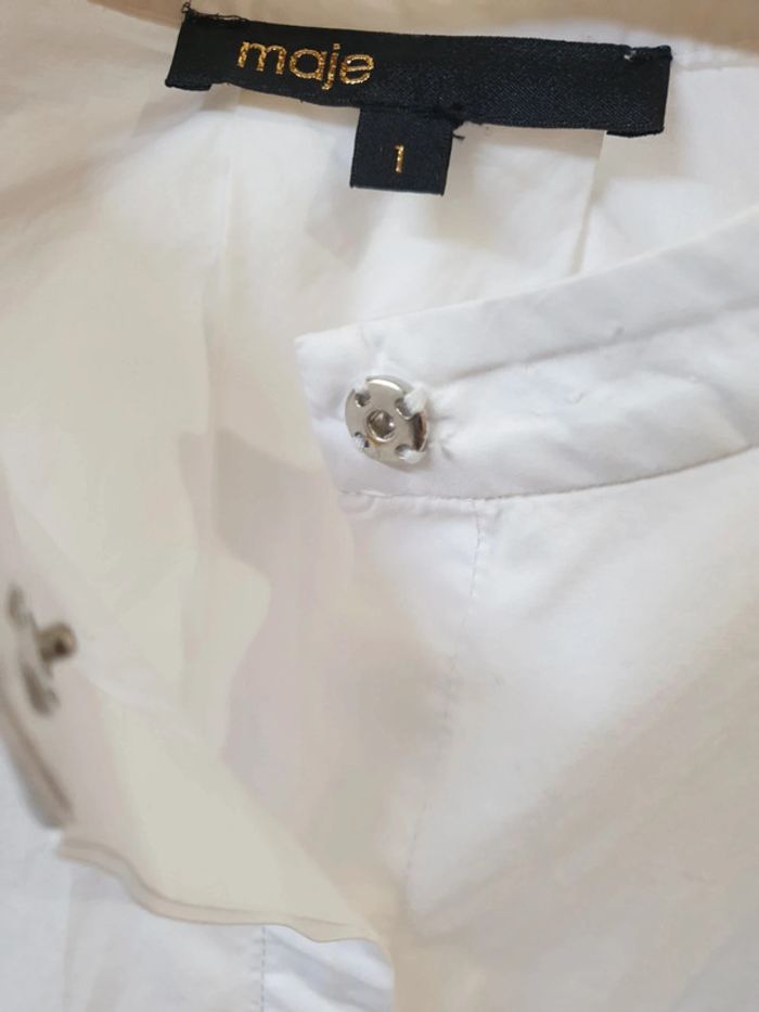 Chemise Trapèze Haut Blouse coton Maje Taille 1 - photo numéro 6