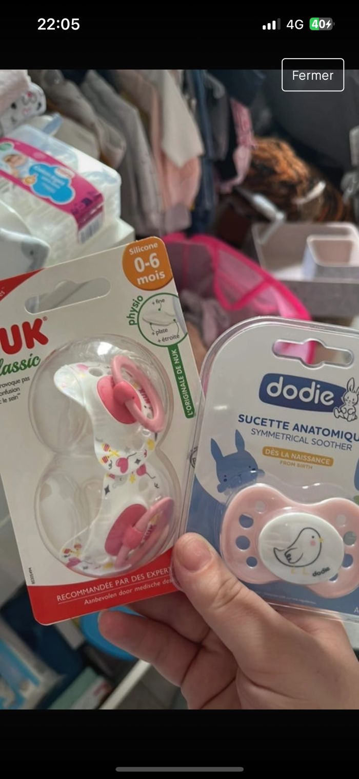 Tétines bébé fille