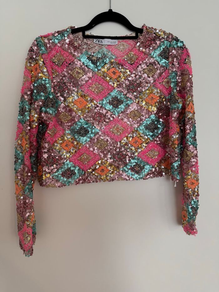 Top hat Zara multicolore sequin