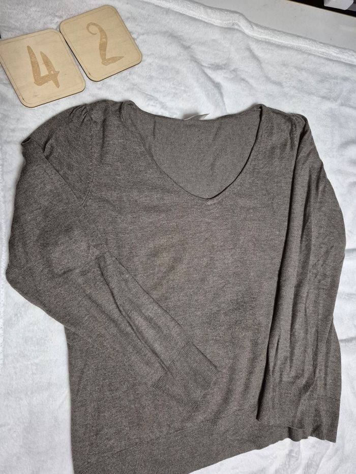 Pull camaïeu taupe T42