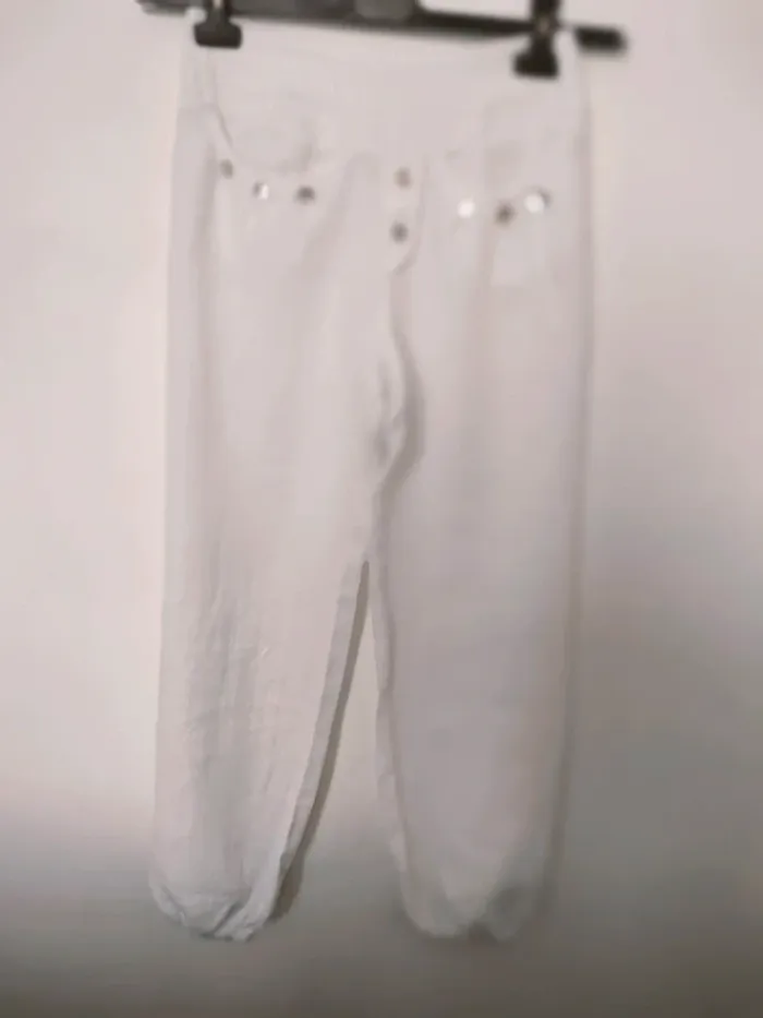 Pantalon blanc en lin Taille 40