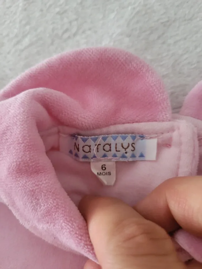 Sur pyjama rose hiver Natalys 06mois - photo numéro 2