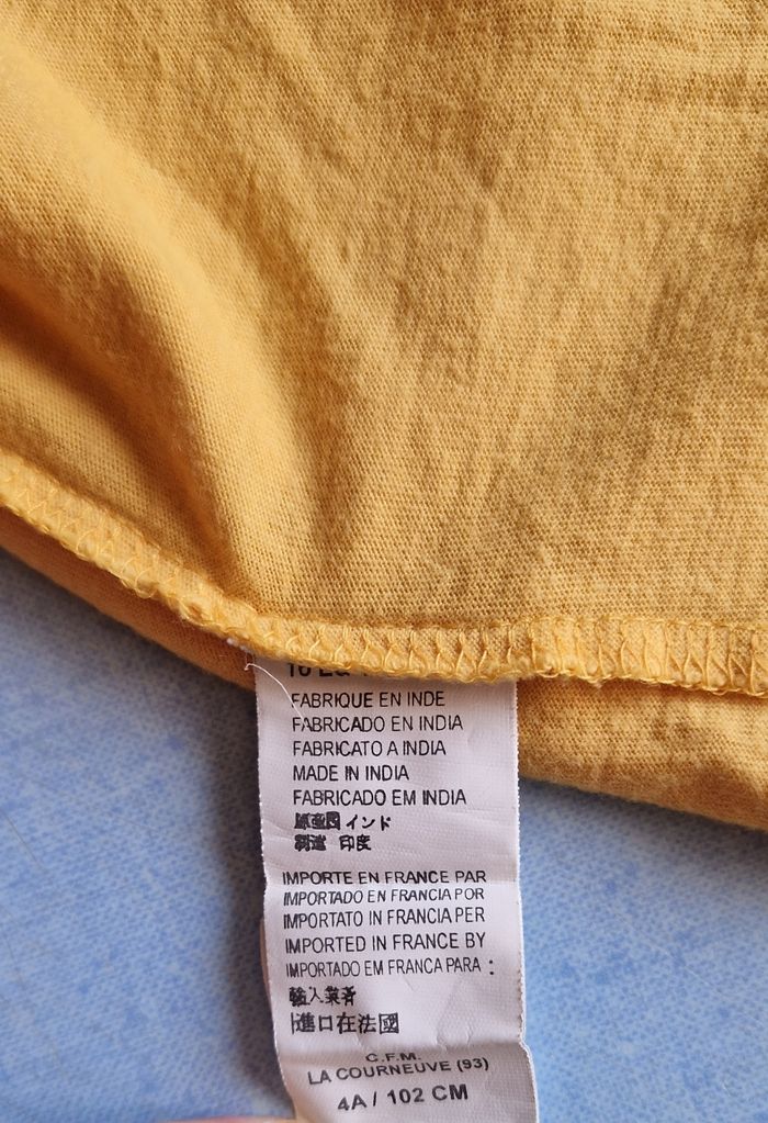 T-shirt 4 ans garçon jaune - photo numéro 7