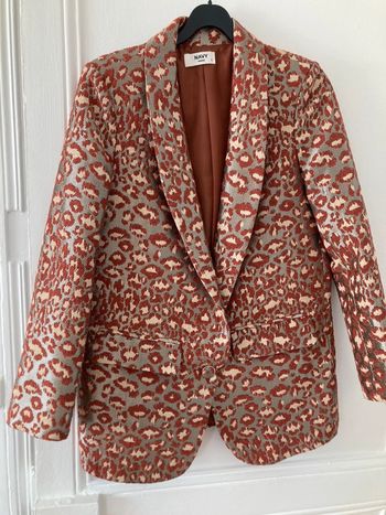 Blazer jacquard léopard