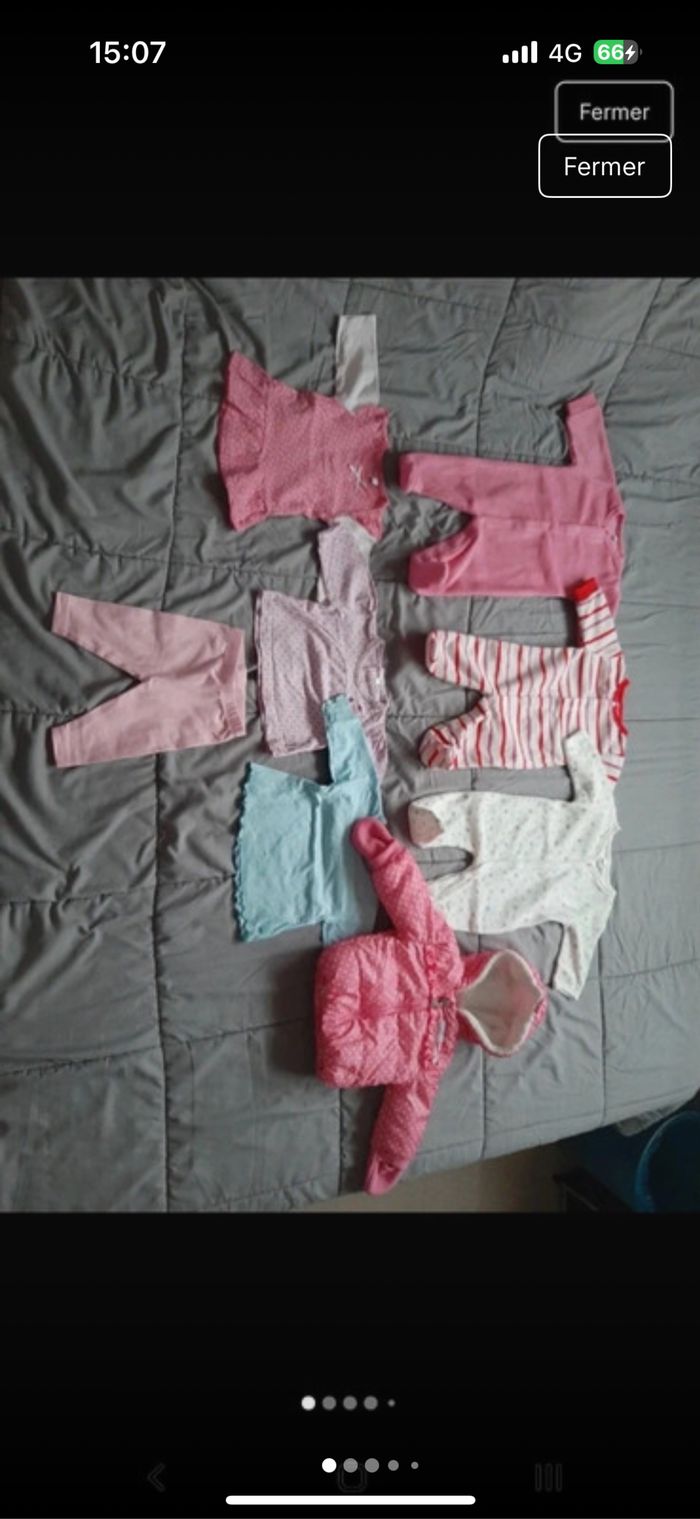 Lot de vêtements bébé 1 mois 56cm