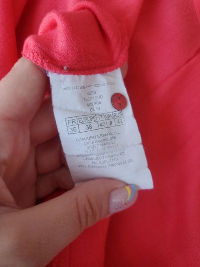 Blouse rose - Camaïeu - taille 36 - photo numéro 5