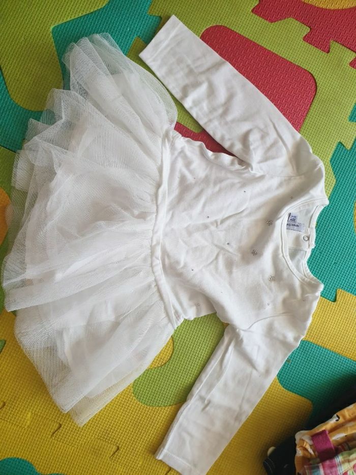 Lot vêtements fille 18 mois fête Noël jour de l'an, robes, blouson, gilets, chaussures Absorba - photo numéro 3