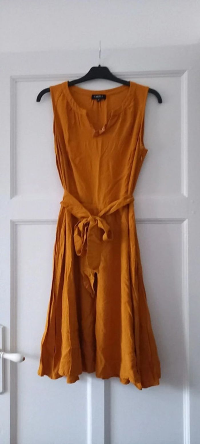 Robe Caroll jaune moutarde 42