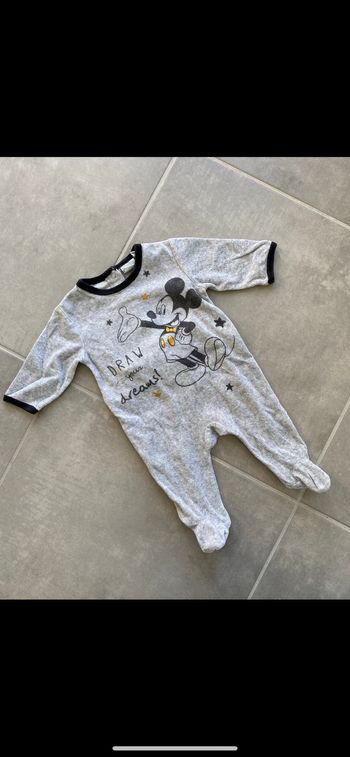 Pyjama velours Mickey 3 mois