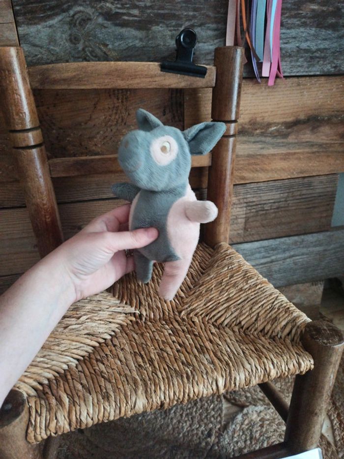 Peluche cochon Ikea rose et gris tbe - photo numéro 3