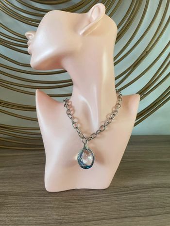 Collier Swarovski strass bleus