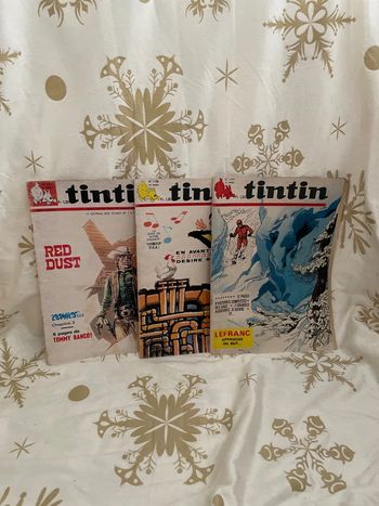 Lot de 3 magazines vintage Tintin