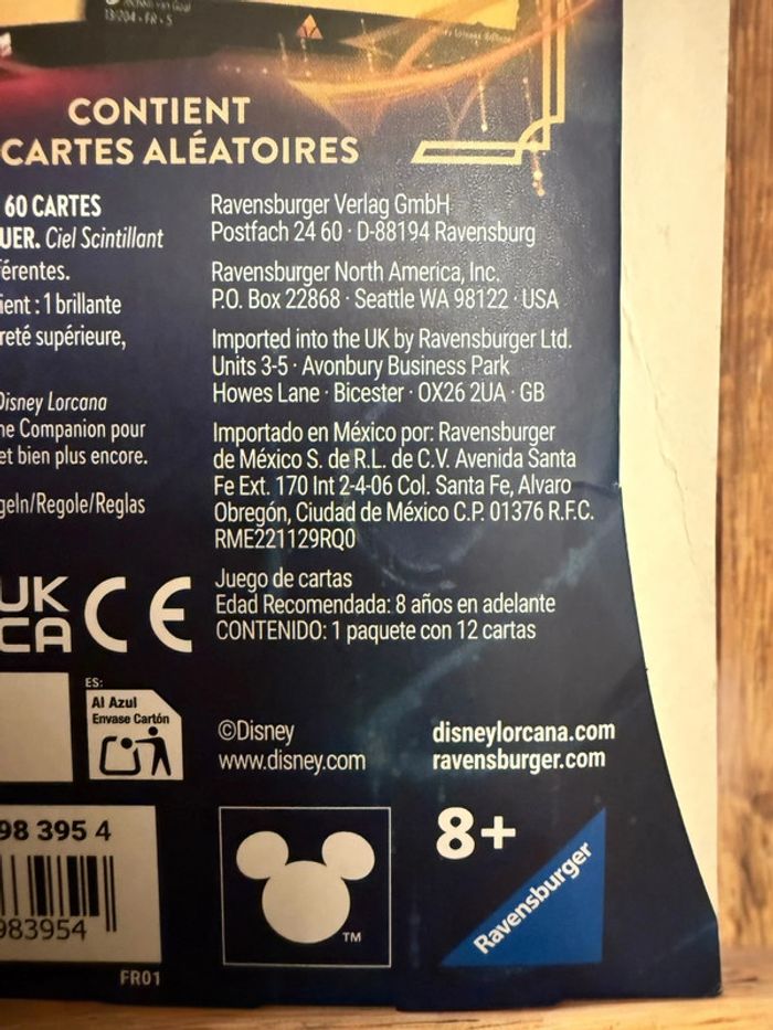 Ravensburger lot de 2 boosters Disney Lorcana Ciel Scintillant - photo numéro 6