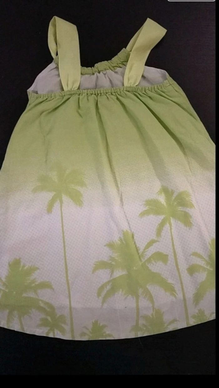 Robe courte d'été  a bretelles palmier 5 ans - photo numéro 2