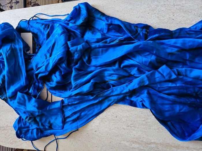 Robe Bleu Marine Zara Taille M - photo numéro 5