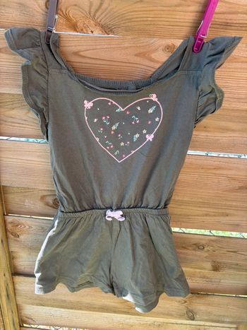 Combi short été cœur 4 ans