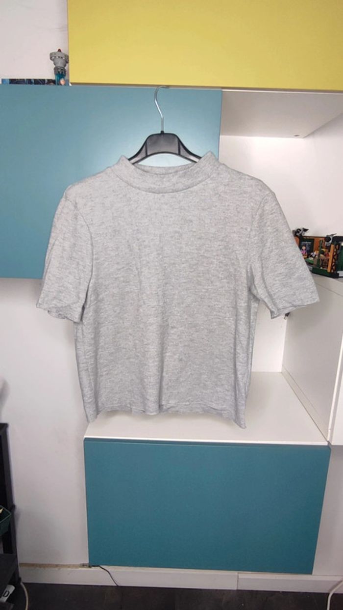 T-shirt Zara gris chiné, Taille M
